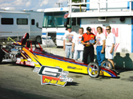 Yellow Dragster Byron IHRA
